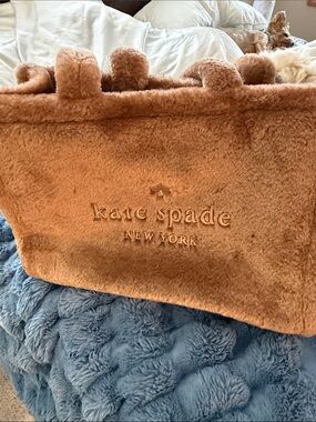 kate spade Plush Tote in Camel Brown